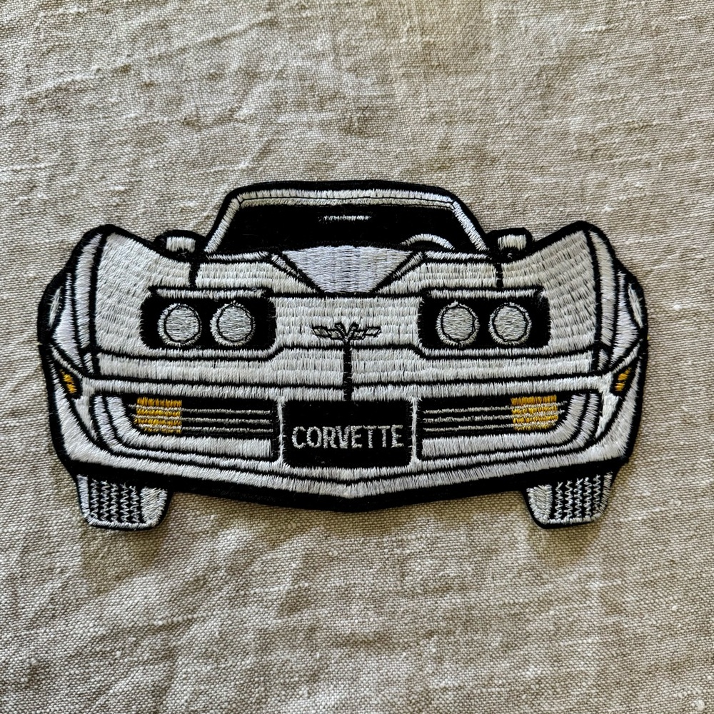 extra large Corvette embroidered jacket patch - Picture 2 of 5